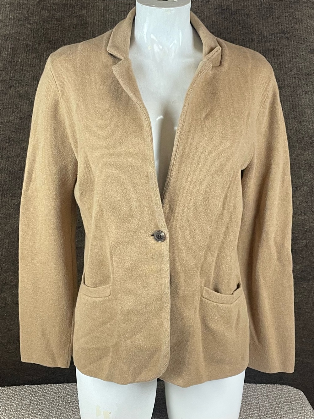 J Crew Schoolboy Sweater Blazer Women Medium Deconstructed Cotton Stretch